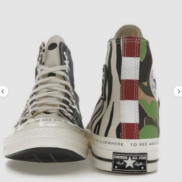 NEW Converse Brain Dead x Chuck 70 High Mismatched Prints A12219C 5.5 Men 7.5 W - Picture 3 of 6